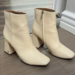 Circus by Sam Edelman Cream Ankle Booties